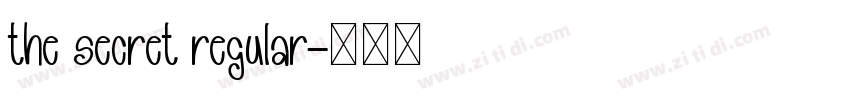 the secret regular字体转换